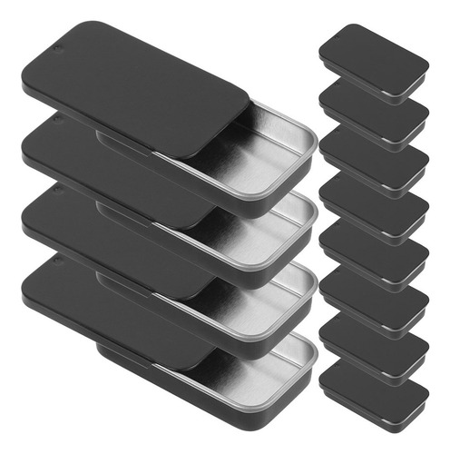 24 Cajas De Metal Portátiles Con Tapas Estilo Push