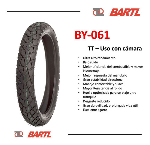 Cubierta Moto Bartl 275-17 By-061 Con Cámara
