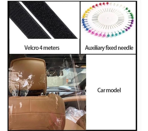 Protector Separador De Cabina Pvc Taxi Uber Didi Beat