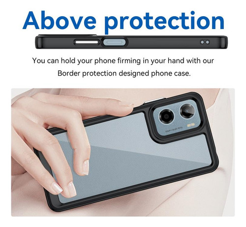 Compatible Funda De Acrílico Y Tpu For Motorola Moto E15 For Motorola