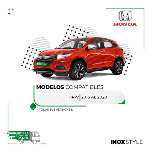 Kit 2 Cachas Cubre Espejos Cromados Para Honda Hrv Hr-v 2015 2016 2017 2018 2019 2020 Juego De Accesorios X2