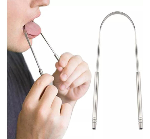 1 Limpiador De Lengua Acero Inoxidable Limpieza Bucal