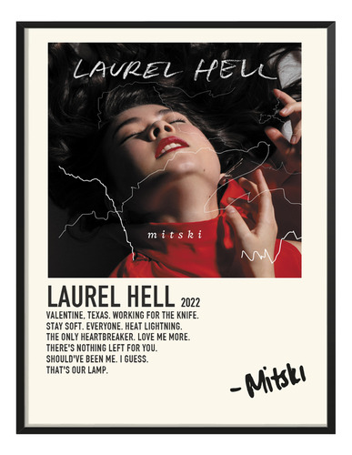 Poster Mitski Album Music Tracklist Exitos Laura Hell 80x40