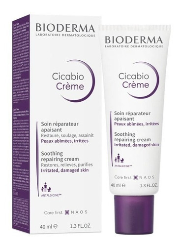 Bioderma Cicabio Crema Reparadora Calmante 40ml Tipo De Piel Dañada/irritada