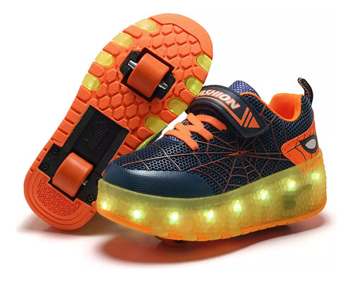 Patines De Ruedas Con Luces Led Recargables, Tipo Spederman