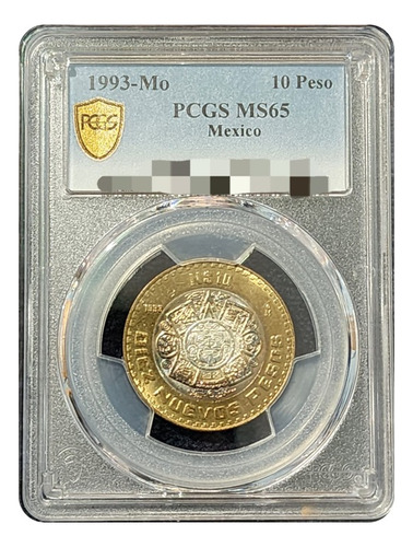 Moneda 10 Nuevos Pesos 1993 Piedra Del Sol Pcgs Ms65