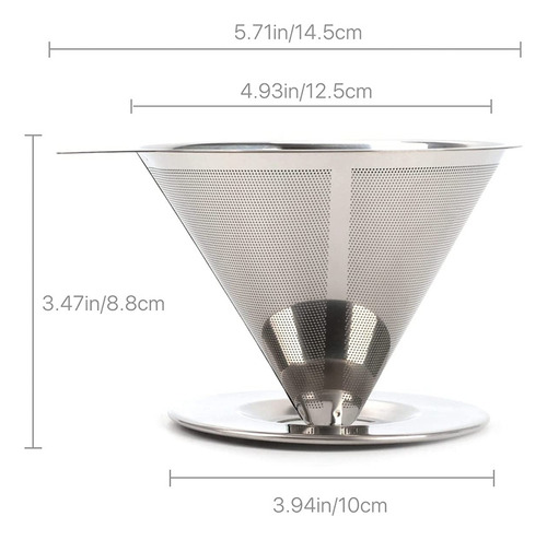 Gotero Para Café, Reutilizable, Con Forma De Cono De Goteo