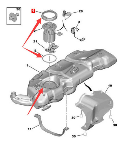 Tapa Del Anillo Superior De La Bomba De Sellado Del Tanque D