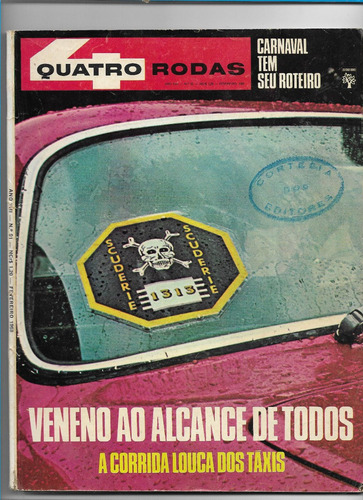 Antiga Revista Quatro Rodas N. 91 - Editora Abril- Ano 1968