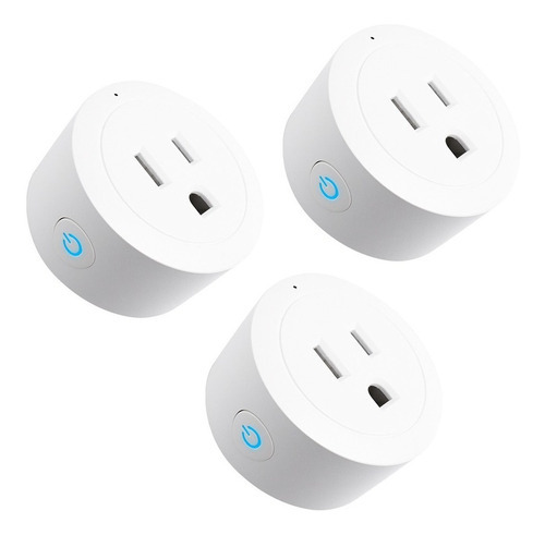 Enchufe Inteligente Wifi Smart Plug Alexa Home Socket 3 Pack Color Blanco