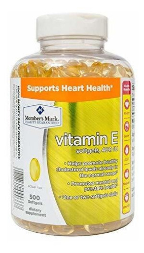 Miembro De Marcos - Vitamina E 400 Ui, 500 Cápsulas Blandas.