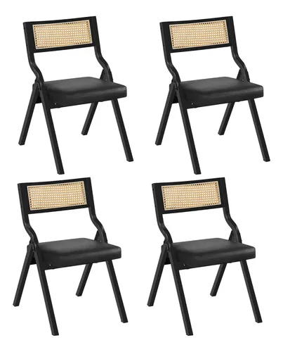 comprar Yaheetech Juego De 4 Sillas Plegables Plegables Tapizadas D.