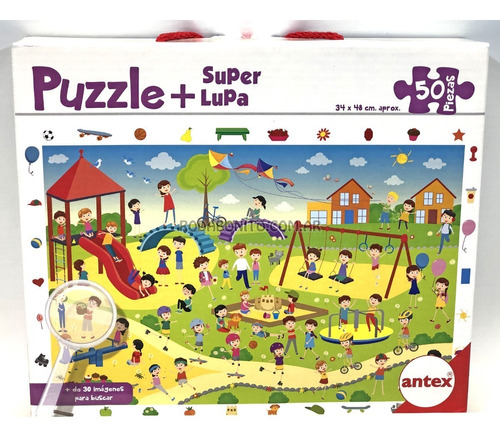 Rompecabezas Puzzle 50 Pcs Grandes + Lupa Para Buscar Antex 