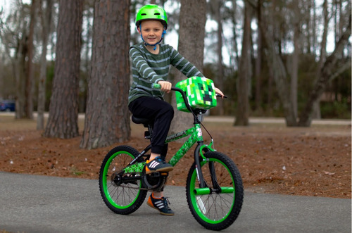 Bicicleta Bmx Unisex Dynacraft Minecraft 18 6 A 9 Años Color Verde Tamaño Del Cuadro M