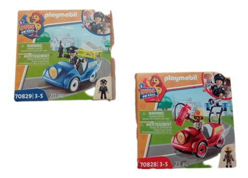 Playmobil Pack 70828 + 70829 Duck On Call Policia Y Bombero