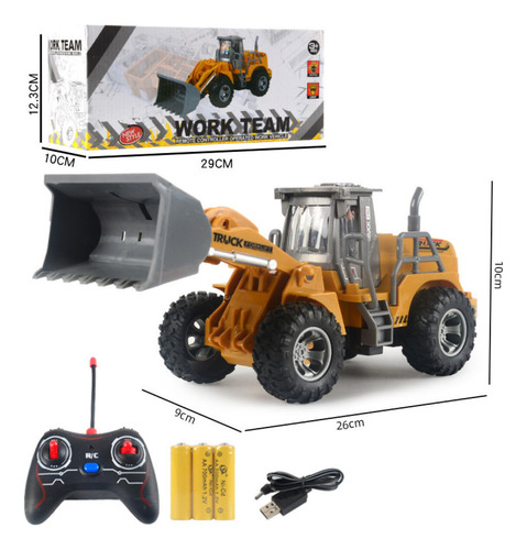 Juguete Bulldozer Con Control Remoto Rc Para Niños, Color Na