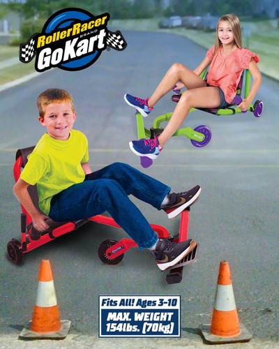 Go Kart Roller Racer Swing Side-to-side Zig-zag Motion