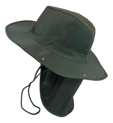 Sombrero Safari Con Capa Protección Cuello Sol Unisex Adulto