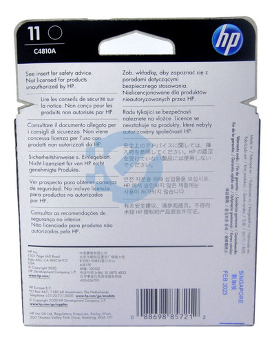 Imagen 4 de 6 de Cabezal Hp Negro 11 Original C4810a Verificable Americano