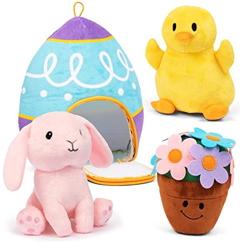 Prextex Huevo De Pascua Animales Rellenos Plushie Con Acceso