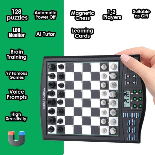 Juego De Ajedrez Electrónico Leafitoys Con Tutor De Voz