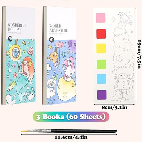 X Mini Paint Pad, Typo Mini Paint Pad, Watercolor Paint Pad,