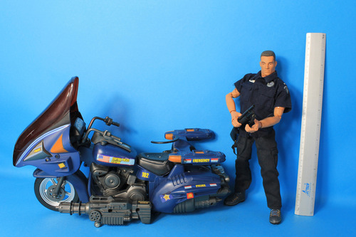 Figura Policia Gi Joe Figura De Accion Con Motocicleta (Usado)