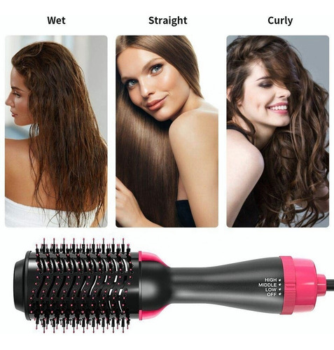 .. Plancha Y Rizador De Pelo S Brush De Aire Caliente