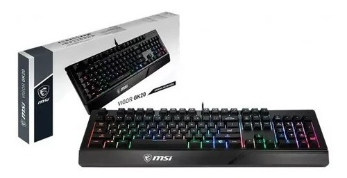 Teclado Gaming Mis Vigor Gk20 Us Arco Iris Ultrafino Rgb