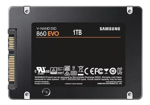 Disco sólido interno Samsung 860 EVO MZ-76E1T0 1TB