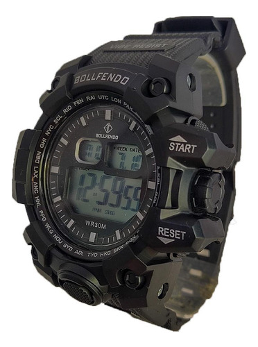 Relógio Militar Preto Digital Exclusivo Resistente Água Moda