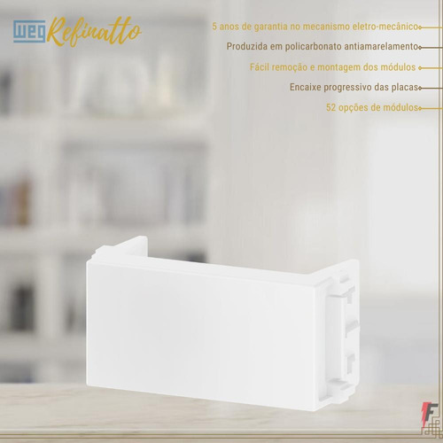 Imagem 5 de 5 de Kit 50 Refinatto Modulo Cego (conj 2un) Weg