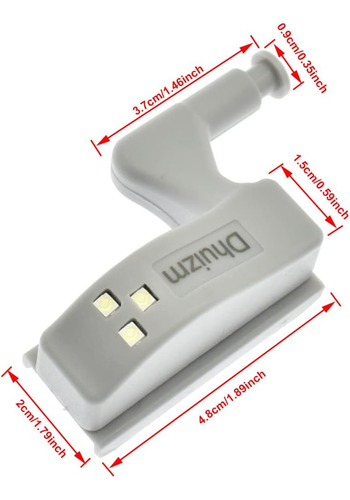 10 Luces Led Universales Con Sensor De Luz Blanca Fría