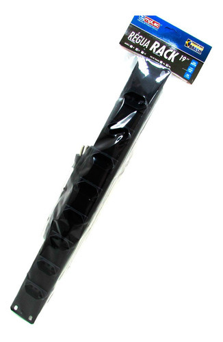 Régua Para Rack 19 Pol Com 8 Tomadas De 20a Plug 20a Calha Cor Preto 127V/220V