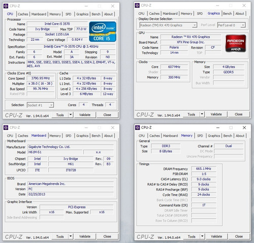 Computador Gamer - I5 3570 - Rx 470 4gb Xfx - 8gb Ram