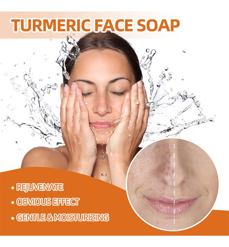 Xj Turmeric Bar Soap, Lemon Turmeric Soap Bar, Turmeric