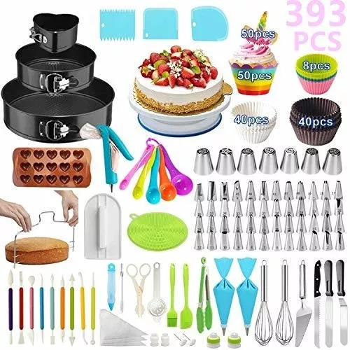 Kit de suministros de decoración de pasteles de 360 piezas