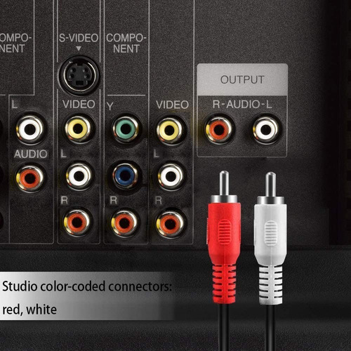 Imagen 5 de 6 de Cable De Audio Auxiliar Jack Plug 3.5 Mm A Rca 1.4 Metros