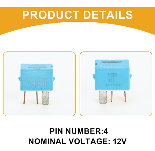 1 Relevador Eléctrico Para Toyota 9098702027/9098702022