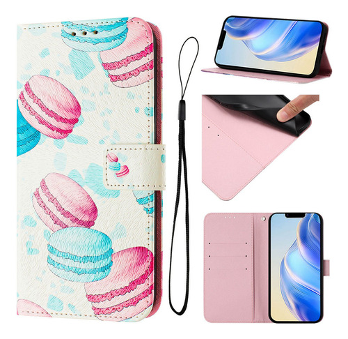 Funda Tipo Cartera De Piel A Prueba De Golpes Para Teléfono Inteligente Huawei P Ch0517