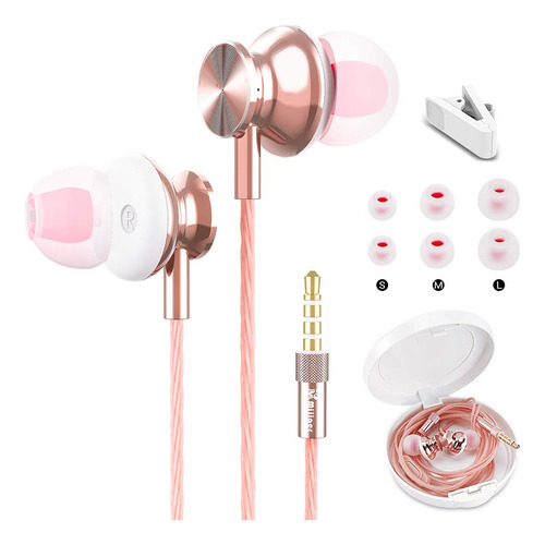 Mijiaer Auriculares De Rosa Para Orejas Pequenas, Auriculare