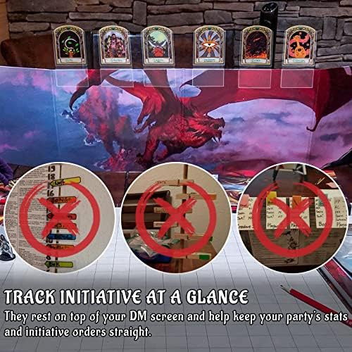 Dnd Initiative & Combat Tracker Juego De 6 Piezas De Acrílic