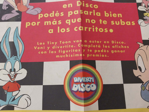 Antigua Publicidad 1990s Supermercado Disco Looney Tunes (Usado)