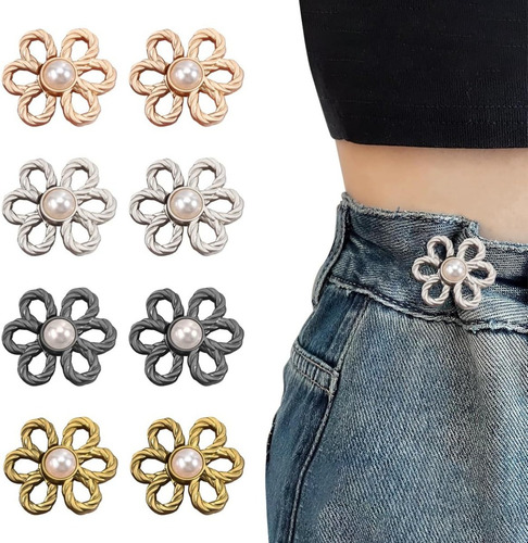 Alfileres Ajustadores De Cintura Con Forma De Flor Para Jean