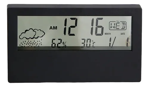 Reloj Despertador Digital Con Termómetro E Higrómetro *