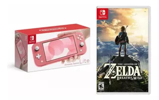 Nintendo Switch Lite Rosa + Zelda Breath Of The Wild