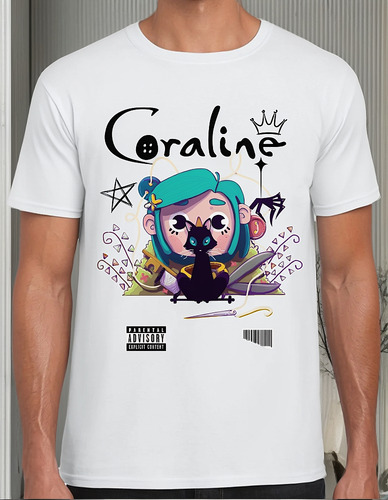 Playera Coraline & Gato Algodón Premium #0001749