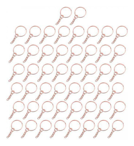 3 X 50 Piezas De Llaveros Con Cadena Juego De Anillos