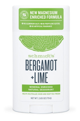 Desodorante Schmidts Bergamot + Lime 75g Importado