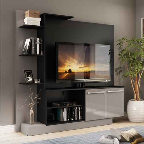 Home Theater Denver P/tv Ate 55 Preto Acet Tx C/ Lacca Fume